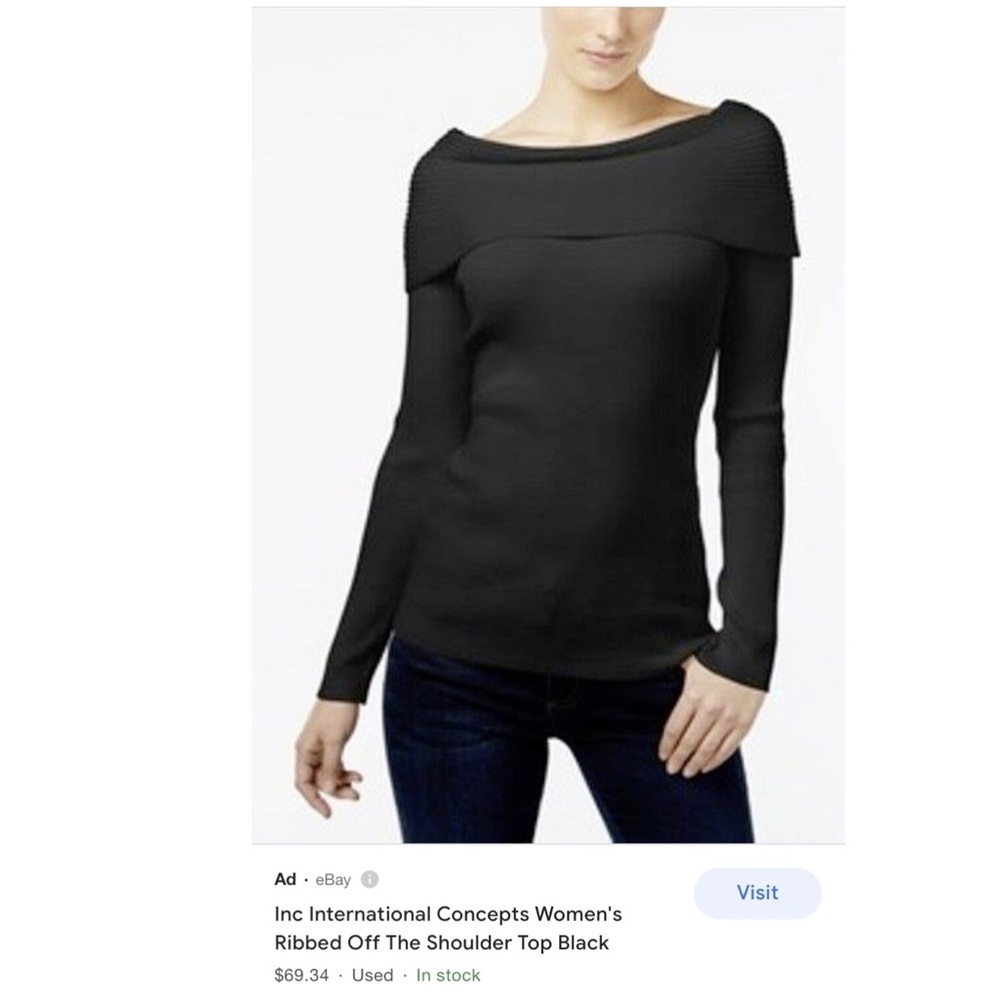 NWT Black Sweater Halter Top